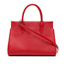 Red Louis Vuitton Epi Marly MM Satchel