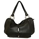 Celine Large Satchel in black lambskin top lined handle shopping shoulder bag - Céline