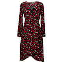 Tommy Hilfiger Womens Floral Print Wrap Dress in Multicolor Viscose