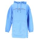 Tommy Hilfiger Womens Essential Relaxed Fit Hooded Dress in Blue Cotton