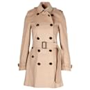 Burberry London Double-Breasted Coat in Beige Cashmere