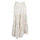 Temperley London Start Print Maxi Skirt in White Polyester