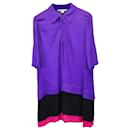 Diane Von Furstenberg Robe chemise superposée color block en viscose multicolore