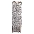 Proenza Schouler White Label Wo Midi Jacquard Dress in Animal Print Viscose