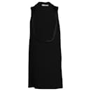 Dior-Kleid mit offener Vorderseite aus schwarzer Wolle