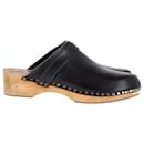 Isabel Marant Thalie Clogs in Black Leather