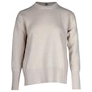 Pull à col rond Theory en laine beige