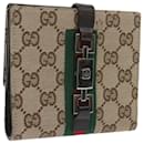 Portefeuille GUCCI GG Canvas Jackie Web Sherry Line Beige Rouge Vert 05474 Auth ki3788 - Gucci