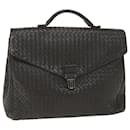BOTTEGAVENETA INTRECCIATO Business Bag Leather Brown Auth ep2306 - Autre Marque