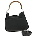 Bolsa tiracolo GUCCI Bamboo Lona 2caminho preto 001 2123 1577 Autenticação9929 - Gucci