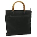 GUCCI Bamboo Tote Bag Suede Black 001 1095 1878 Auth ep2327 - Gucci