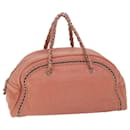 CHANEL Chain Boston Bag Leder Pink CC Auth fm2794 - Chanel