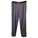 Tom Ford Logo-Waistband Straight Trousers in Grey Cashmere