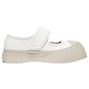Pablo Mary Janes in White Leather - Marni