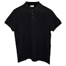 Camisa polo Saint Laurent Monogram em algodão preto
