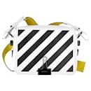 Off-White Binder Clip Diagonal Flap Bag in White Leather - Off White