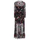 Tommy Hilfiger Womens Ruffled Maxi Dress in Black Polyester