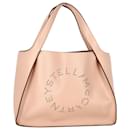 Stella McCartney Perforated Logo Tote Bag in Pink Faux Leather - Stella Mc Cartney