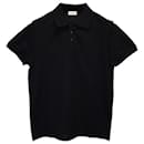 Saint Laurent Monogram Polo Shirt in Black Cotton