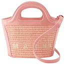 Tropicalia Micro Shopper Bag – Marni – Baumwolle – Hellrosa