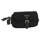 PRADA Waist bag Nylon Black Auth fm2924 - Prada