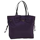PRADA Tote Bag Nylon Purple Auth 59220 - Prada