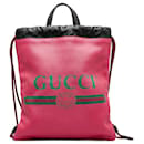 Gucci Pink Gucci Logo Backpack