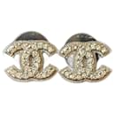 CC A13V Logo Classic Timeless Crystal SHW CocoMark Earrings Box - Chanel