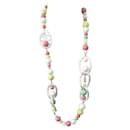 CHANEL BELT NECKLACE AND MULTICOLOR LOGO T 65-95 PEARLS BELT NECKLACE - Chanel