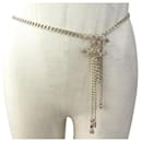 NEW CHANEL BELT NECKLACE GOLDEN CHAIN STRASS GLASS PEARLS T80 BELT - Chanel