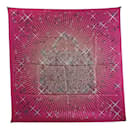 NEW HERMES MAGIC KELLY CARRE SCARF 90 IN PINK SILK NEW PINK SILK SCARF NEW - Hermès