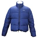 NEUE BALENCIAGA COAT C SHAPE DAUNENJACKE 556240 S 46 Blaue Pufferjacke - Balenciaga