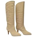 Laylis Boots in Beige Suede Leather - Isabel Marant
