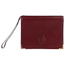 Cartier Cartier clutch bag with burgundy leather handle