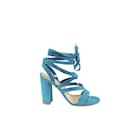 Lace-up heeled sandals - Size 38 1/2 in leather - Gianvito Rossi