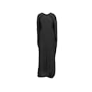 Schwarzes Cape-Kleid aus Seide von Brandon Maxwell, Größe US 6 - Autre Marque