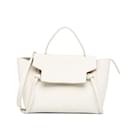 Bolso satchel pequeño con cinturón Celine blanco - Céline