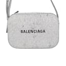 Silver Balenciaga Glitter Everyday XS Camera Bag