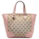 Bolso satchel Bree de lona con GG de Gucci rosa