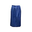 Vintage azul Courreges lápiz falda tamaño US XS