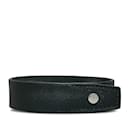 Black Hermes Leather Bracelet - Hermès