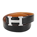 Black Hermes Constance Reversible Belt EU 95 - Hermès