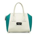 White Valentino Leather Bicolor Handbag