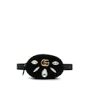 Marsupio in velluto nero Gucci GG Marmont