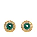 Gold Chanel Strass Clip-on Earrings