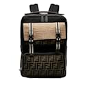 Brown Fendi Zucca Multi Pocket Backpack