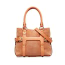 Bolso satchel de ante Ferragamo color canela - Salvatore Ferragamo