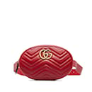 Sac ceinture rouge Gucci GG Marmont Matelasse