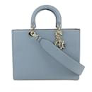 Bolso satchel Lady Dior grande azul Dior