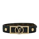 Black Louis Vuitton Reversable Dauphine Wrap Bracelet